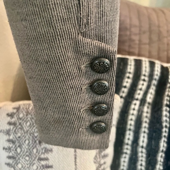 EUC Free People + We The Free Victorian Lace Peplum Military Jacket Size 2 - Picture 8 of 15